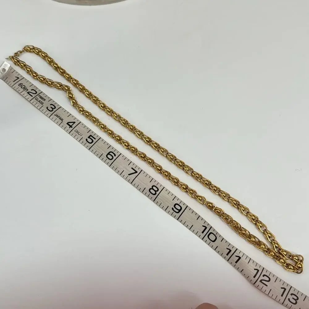 Monet goldtone ball chain necklace